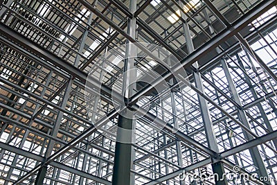 Steel building structures that are strong and stable Stock Photo