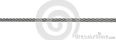 Steel cable isolated on white Stock Photo