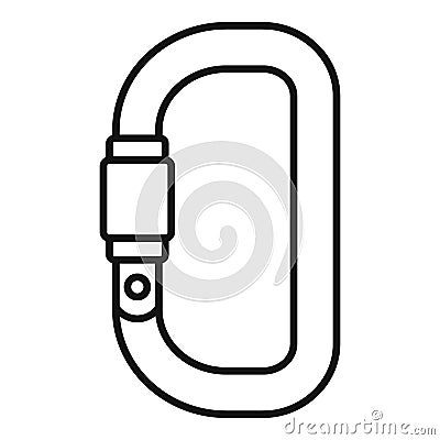 Steel carabine icon, outline style Stock Photo
