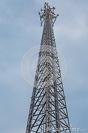 Steel Cell Tower Stock Photo