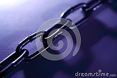 Steel chain links Stock Photo