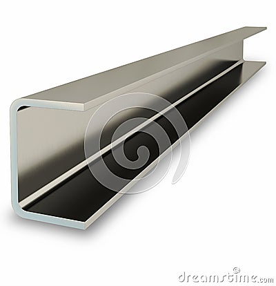 Steel channel beam Stock Photo