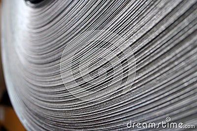 Steel Coil Close-Up Stock Photo