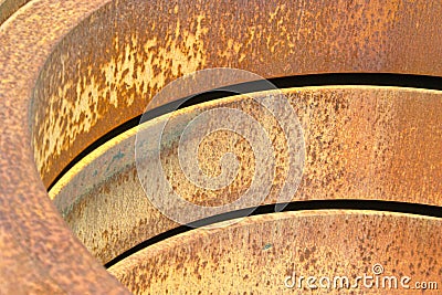 Steel Coils Stock Photo