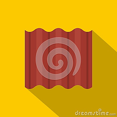 Steel colored goffered plate for roof icon Vector Illustration