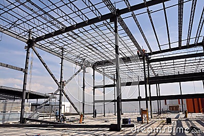 Steel Construction site Stock Photo