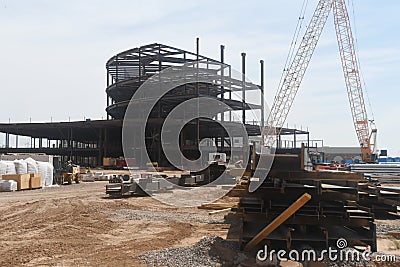Steel Construction Site. Editorial Stock Photo