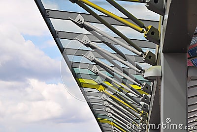 Steel construction trusses Stock Photo