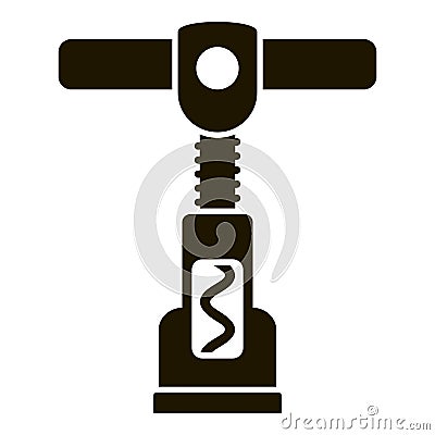Steel corkscrew icon, simple style Vector Illustration