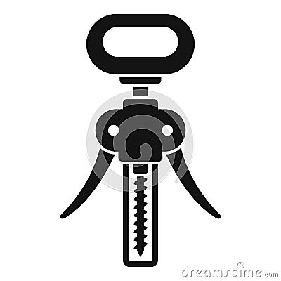 Steel corkscrew icon, simple style Vector Illustration