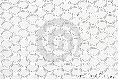 Steel decorative grill as a background, white backdrop Stock Photo