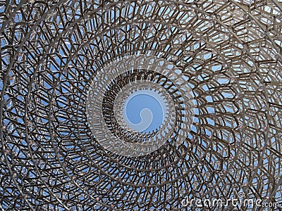 Steel dome under a clear sky Stock Photo