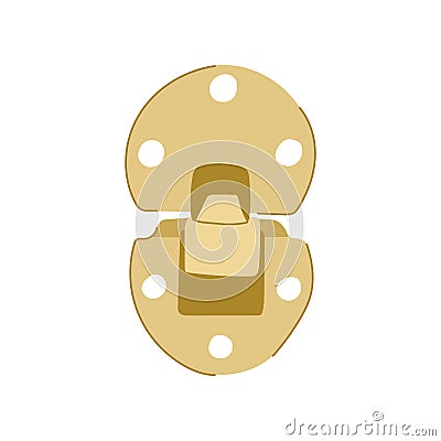 steel door hinge cartoon vector illustration Vector Illustration