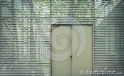 Steel door used to open and close the house Stock Photo