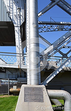 Steel and Draw Bridge at Lake Superior, Duluth, Minnesota Editorial Stock Photo