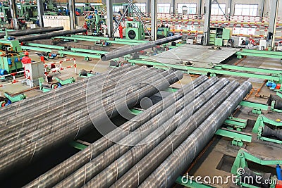 Steel factory inside Editorial Stock Photo