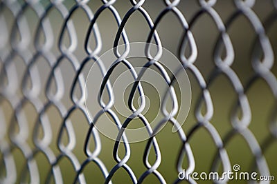 Steel Fence up-close Stock Photo