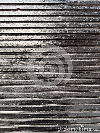 Steel folding garage shutter door background Texture and Interior Concept Industrial theme Stock Photo