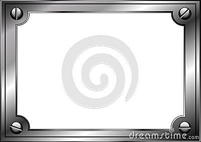 Steel frame with copy-space. Vector template Vector Illustration