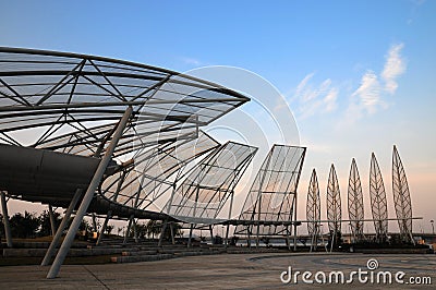 Steel frame architecture Stock Photo