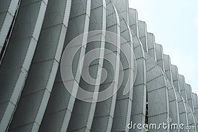 Steel Frameworks of Exhibition Pavillion Stock Photo