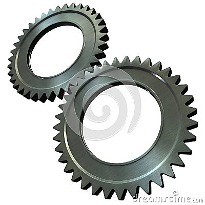 Steel gears Stock Photo