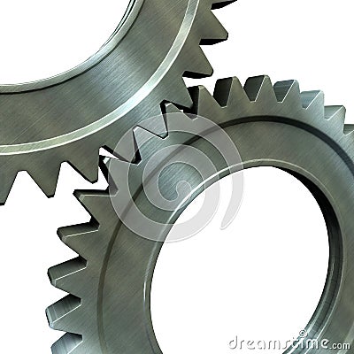 Steel gears Stock Photo