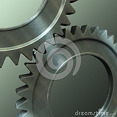 Steel gears Stock Photo