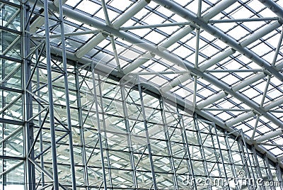 Steel and glass structure Stock Photo