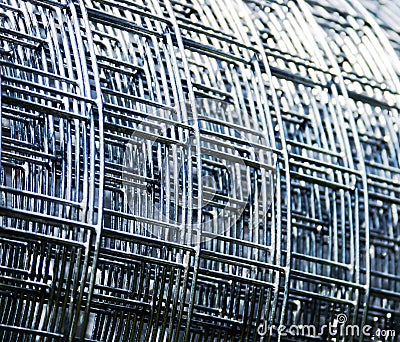 Steel grid Stock Photo