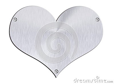 Steel heart Stock Photo