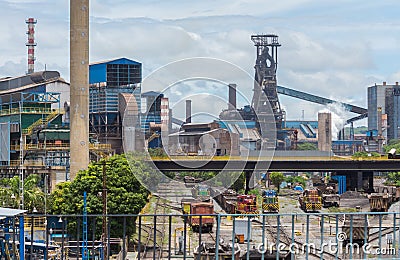 Steel Industry in a brazilian city, Volta Redonda, Brazil. Editorial Stock Photo