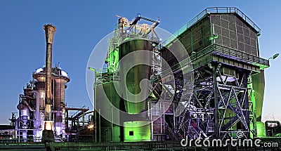Steel industry old industrial architecture Stock Photo