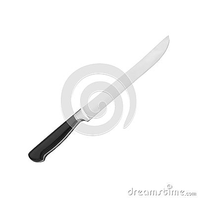 Steel kitchen knive, isolated on white Stock Photo