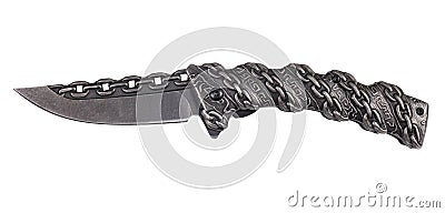 Steel Knife Isolated On White Stock Photo