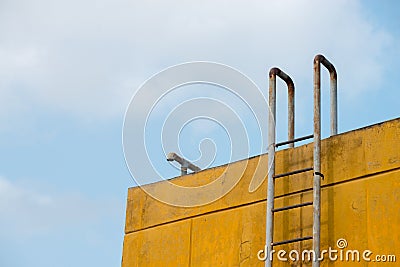 Steel ladder Stock Photo