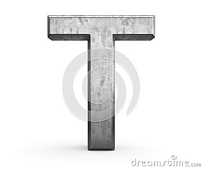 Steel letter T Stock Photo