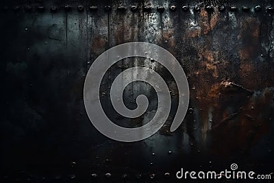 Steel metal grunge texture rusty fancy dark background, generated by AI Stock Photo