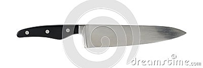 Steel metal kitchen knife isolated Stock Photo