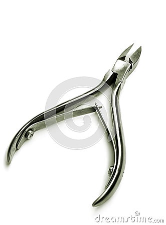 Steel nippers for manicure Stock Photo