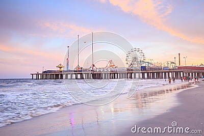 The Steel Pier at Atlantic City Stock Photo