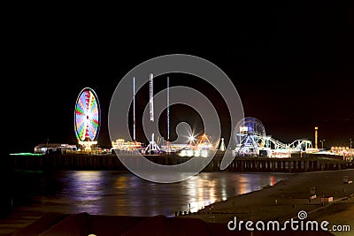Steel Pier - Atlantic City, New Jersey (night) Editorial Stock Photo