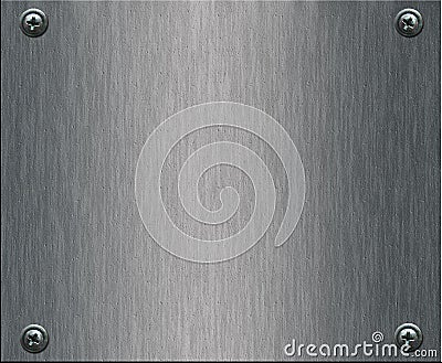 Steel plate with bolts Stock Photo