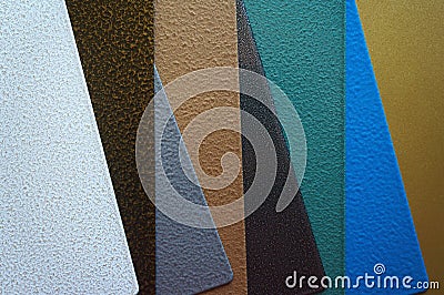 Steel plates with powder coating Stock Photo