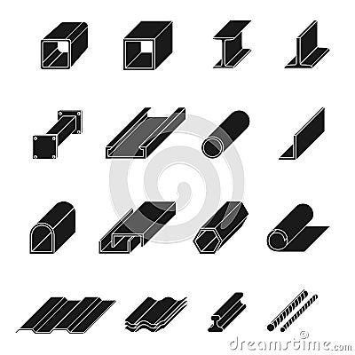 Steel product set Vector Illustration