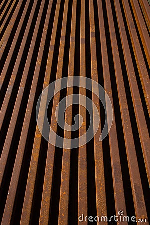 Steel Railway Lines Vertical Stock Photo