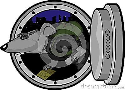 Steel Rat Vector Illustration
