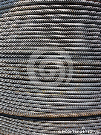Steel rebar for reinforcement concrete at construction site Stock Photo