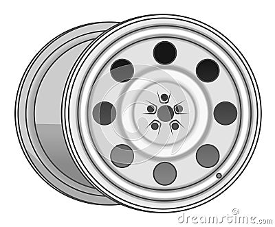 Steel rim Vector Illustration