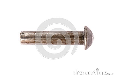 Steel rivet on a white background Stock Photo